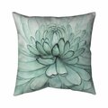Fondo 20 x 20 in. Turquoise Flower-Double Sided Print Indoor Pillow FO2791524